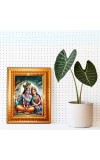 Flue Radha And Krishna Golden Designer Photo Frame | 10x14 Inch Religious Wall Hanging Frame For Home & Office Decoration | Hindu Deity Spiritual Gift Item