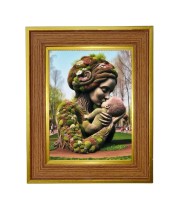 Mother Nature Photo Frame 10x14 Inches-Brown Wooden Frame For Home, Office & Temple Decoration And Gifting (F6420)