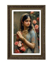 Radha Rani Big Photo Frame - 20x28 Inches For Home,Temple & Office Decoration (F11065)
