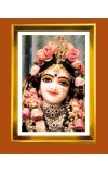 Divine Radha Rani Golden Photo Frame - 10x14 Inches | Elegant Wooden Frame For Home, Office & Temple Decoration | Spiritual Wall & Table Decor and Gift Item