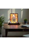 Car Desk/Table Top Mahakaleshwar Jyotirlinga Wooden Photo Stand 3x4 Inches, Compact & Stylish Spiritual Display For Car, Home & Office (Pack Of 1) (F14438)