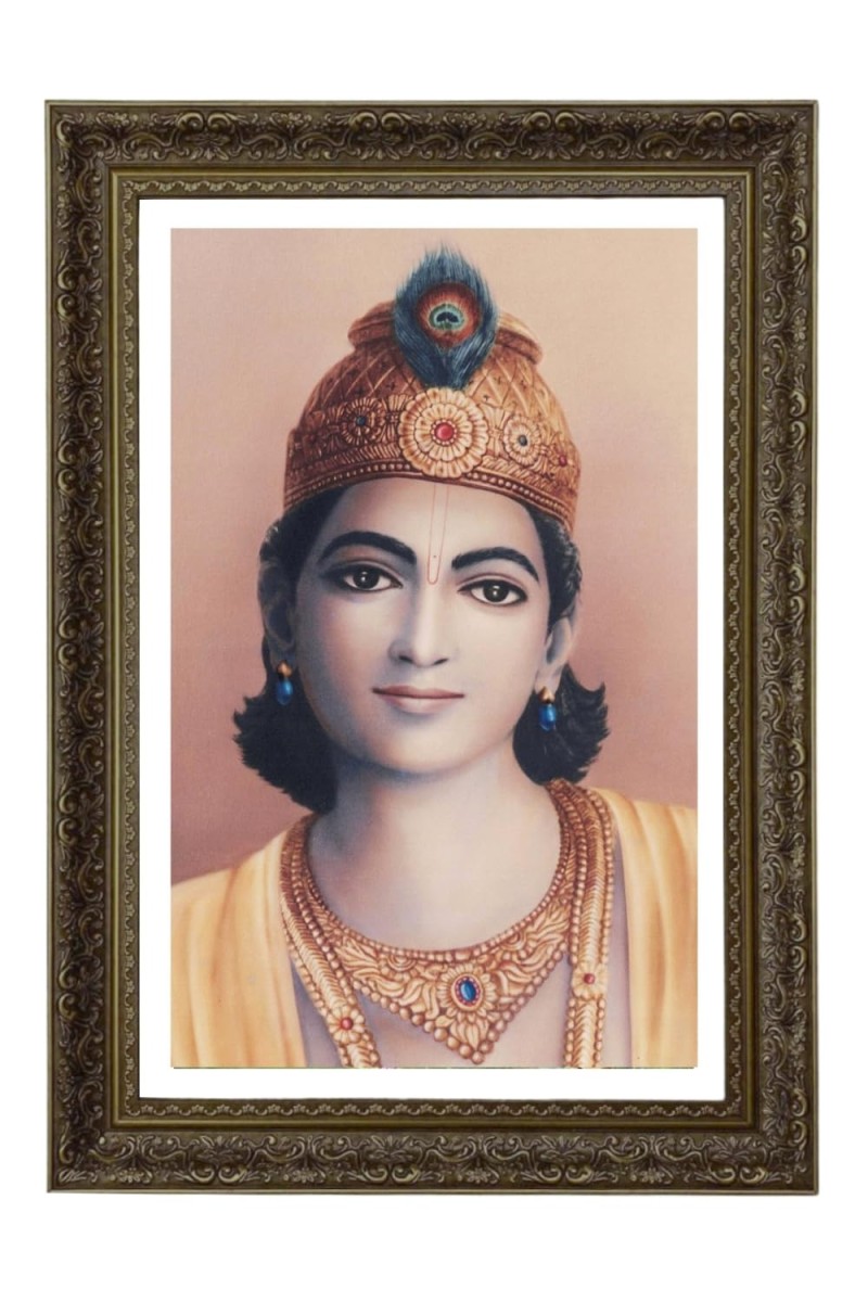 Divine Krishna Big Photo Frame - 20x28 Inches For Home,Temple & Office Decoration (F11082)