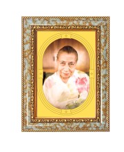 Mirra Alfassa Spiritual Guru Digital Photo In Designer Frame, Size 10x16 Inch | Hindu Religious Picture For Home Temple, Office & Gift | Wall Art & Pooja Decor (F10414)