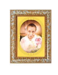 Mirra Alfassa Spiritual Guru Digital Photo In Designer Frame, Size 12x18 Inch | Hindu Religious Picture For Home Temple, Office & Gift | Wall Art & Pooja Decor (F10414)