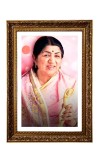 Lata Mangeshkar Big Photo Frame - 20x28 Inches For Home,Temple & Office Decoration (F11246)