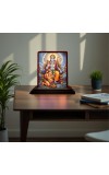 Car Desk/Table Top Lord Rama Hanuman Wooden Photo Stand 3x4 Inches, Compact & Stylish Spiritual Display For Car, Home & Office (Pack Of 1) (F14281)