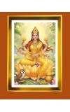 Mata Lakhsmi Golden Photo Frame - 16x20 Inches | Elegant Wooden Frame For Home, Office & Temple Decoration | Spiritual Wall & Table Decor And Gift Item (F9538)