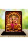Car Desk/Table Top Goddess Lakshmi Wooden Photo Stand 3x4 Inches, Compact & Stylish Spiritual Display For Car, Home & Office (Pack Of 1) (F14609)