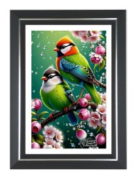 Paradise Flycatcher Photo Wall & Table Frame | 14x18 Inch Black Designer | Perfect For Gifting & Home Decor (F9576)