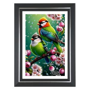 Paradise Flycatcher Photo Wall & Table Frame | 18x22 Inch Black Designer | Perfect For Gifting & Home Decor (F9576)