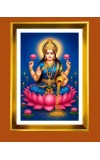 Mata Lakhsmi Golden Photo Frame - 16x20 Inches | Elegant Wooden Frame For Home, Office & Temple Decoration | Spiritual Wall & Table Decor And Gift Item (F9520)