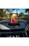 Car Desk/Table Top Maa Laxmi Wooden Photo Stand â€“ 3x4 Inches, Compact & Stylish Spiritual Display For Car, Home & Office (Pack Of 1) (F15086)