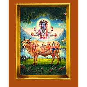 Golden Photo Frame - 10x14 Inches | Elegant Wooden Frame For Home, Office & Temple Decoration | Spiritual Wall & Table Decor and Gift Item Golden Photo Frame - 10x14 Inches | Elegant Wooden Frame For Home, Office & Temple Decoration | Spiritual Wall & Table Decor and Gift Item