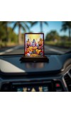 Car Desk/Table Top Lord Rama Lakshmana Hanuman Wooden Photo Stand 3x4 Inches, Compact & Stylish Spiritual Display For Car, Home & Office (Pack Of 1) (F14188)