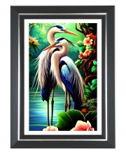 Great Blue Herons Photo Wall & Table Frame | 10x14 Inch Black Designer | Perfect For Gifting & Home Decor (F9645)