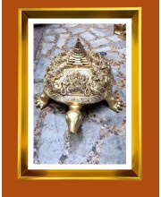 Golden Photo Frame - 10x14 Inches | Elegant Wooden Frame For Home, Office & Temple Decoration | Spiritual Wall & Table Decor and Gift Item