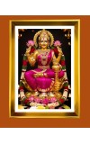 Mata Lakshmi Golden Photo Frame - 10x14 Inches | Elegant Wooden Frame For Home, Office & Temple Decoration | Spiritual Wall & Table Decor and Gift Item