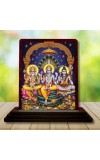 Car Desk/Table Top Lord Vishnu Wooden Photo Stand â€“ 3x4 Inches, Compact & Stylish Spiritual Display For Car, Home & Office (Pack Of 1) (F15138)
