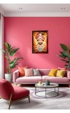 Khatu Shyam Ji Photo Frame For Wall & Table | 7x9 Inch Golden Cherry Finish | Decorative Khatu Shyam Ji Photo Frame For Home, Office & Pooja Room (F11779)