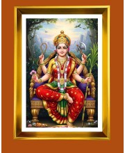 Golden Photo Frame - 10x14 Inches | Elegant Wooden Frame For Home, Office & Temple Decoration | Spiritual Wall & Table Decor and Gift Item
