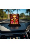 Car Desk/Table Top Maa Laxmi Wooden Photo Stand â€“ 3x4 Inches, Compact & Stylish Spiritual Display For Car, Home & Office (Pack Of 1) (F15056)