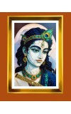Golden Photo Frame - 10x14 Inches | Elegant Wooden Frame For Home, Office & Temple Decoration | Spiritual Wall & Table Decor and Gift Item