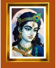 Golden Photo Frame - 10x14 Inches | Elegant Wooden Frame For Home, Office & Temple Decoration | Spiritual Wall & Table Decor and Gift Item