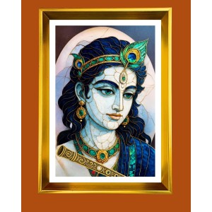 Golden Photo Frame - 10x14 Inches | Elegant Wooden Frame For Home, Office & Temple Decoration | Spiritual Wall & Table Decor and Gift Item