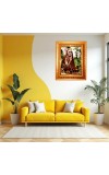 Chandrashekharendra Saraswati Golden Designer Photo Frame | 10x14 Inch Religious Wall Hanging Frame For Home & Office Decoration | Hindu Deity Spiritual Gift Item