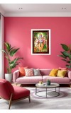 Lord Krishna And Radha Photo Frame For Wall & Table | 7x9 Inch Golden Cherry Finish | Decorative Lord Krishna And Radha Photo Frame For Home, Office & Pooja Room (F11790)