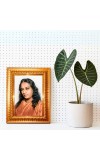 Lord Ganesha Golden Designer Photo Frame | 16x20 Inch Religious Wall Hanging Frame For Home, Office Decoration and Spiritual Gift Item (M2)