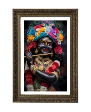 Lord Krishna Big Photo Frame - 20x28 Inches For Home,Temple & Office Decoration (F10664)