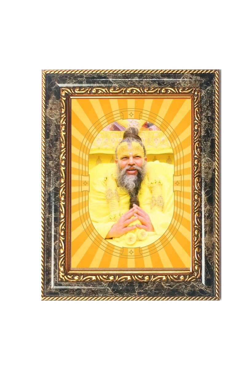 Shri Premanand Govind Sharan Ji Maharaj Spiritual Guru Digital Photo In Designer Frame, Size 8x12 Inch | Hindu Religious Picture For Home Temple, Office & Gift | Wall Art & Pooja Decor (F10425)