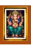 Golden Photo Frame - 10x14 Inches | Elegant Wooden Frame For Home, Office & Temple Decoration | Spiritual Wall & Table Decor and Gift Item