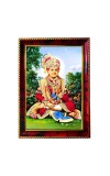 Swami Narayan Photo Frame For Wall & Table | 7x9 Inch Golden Cherry Finish | Decorative Swami Narayan Photo Frame For Home, Office & Pooja Room (F11421)