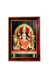 Goddess Maa Durga Photo Frame For Wall & Table | 7x9 Inch Golden Cherry Finish | Decorative Goddess Maa Durga Photo Frame For Home, Office & Pooja Room (F11467)
