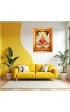 Siddhivinayak Ganapati Golden Designer Photo Frame | 16x20 Inch Religious Wall Hanging Frame For Home & Office Decoration | Hindu Deity Spiritual Gift Item