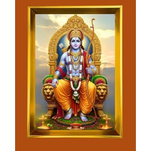 Lord Ram Golden Photo Frame - 12x16 Inches | Elegant Wooden Frame For Home, Office & Temple Decoration | Spiritual Wall & Table Decor And Gift Item (F9897) Lord Ram Golden Photo Frame - 12x16 Inches | Elegant Wooden Frame For Home, Office & Temple Decoration | Spiritual Wall & Table Decor And Gift Item (F9897)