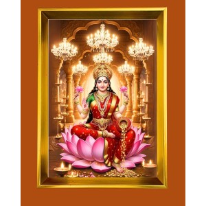 Mata Lakhsmi Golden Photo Frame - 12x16 Inches | Elegant Wooden Frame For Home, Office & Temple Decoration | Spiritual Wall & Table Decor And Gift Item (F9560) Mata Lakhsmi Golden Photo Frame - 12x16 Inches | Elegant Wooden Frame For Home, Office & Temple Decoration | Spiritual Wall & Table Decor And Gift Item (F9560)