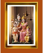 Golden Photo Frame - 10x14 Inches | Elegant Wooden Frame For Home, Office & Temple Decoration | Spiritual Wall & Table Decor and Gift Item