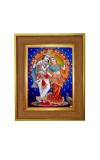 Radha Krishna Photo Frame 16x20 Inches-Brown Wooden Frame For Home, Office & Temple Decoration And Gifting (F6417)