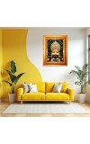 Khatu Shyam Ji Golden Designer Photo Frame | 18x22 Inch Religious Wall Hanging Frame For Home & Office Decoration | Hindu Deity Spiritual Gift Item