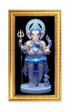 Lord Ganesh Digital Golden Color Photo Frame | Hindu Religious Wall Decor | 8x15 Inches - Inspirational Wall Art For Office, Home Decor - Ideal Spiritual Gift (F10380)