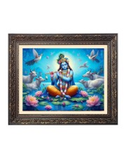 Divine krishna Big Photo Frame - 22x26 Inches for Home,Temple & Office Decoration