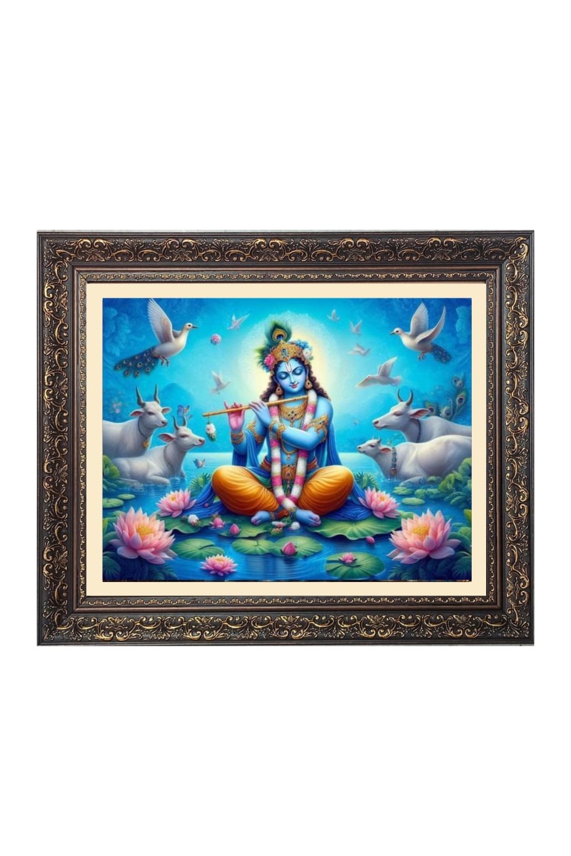 Divine krishna Big Photo Frame - 26x30 Inches for Home,Temple & Office Decoration