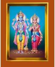 Golden Photo Frame - 10x14 Inches | Elegant Wooden Frame For Home, Office & Temple Decoration | Spiritual Wall & Table Decor and Gift Item