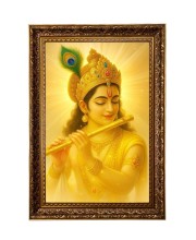 Divine Krishna Big Photo Frame - 20x28 Inches For Home,Temple & Office Decoration (F11178)