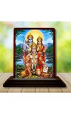 Car Desk/Table Top Lord RamSiya Wooden Photo Stand 3x4 Inches, Compact & Stylish Spiritual Display For Car, Home & Office (Pack Of 1) (F15185)