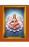 Mata Laxmi Golden Photo Frame - 10x14 Inches | Elegant Wooden Frame For Home, Office & Temple Decoration | Spiritual Wall & Table Decor And Gift Item (F9809)
