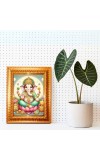 Lord Shiva Golden Designer Photo Frame | 14x18 Inch Religious Wall Hanging Frame For Home, Office Decoration and Spiritual Gift Item (M2)